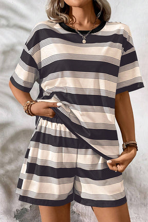 All About The Stripes Top and High Waist Short Set