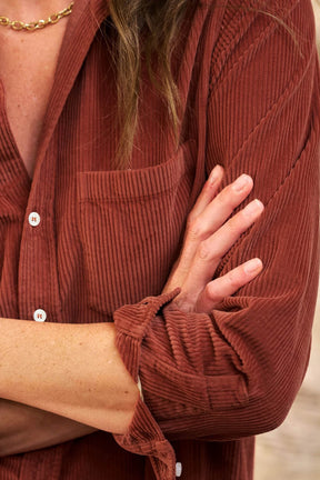 Crisp Autumn Days Corduroy Midi Dress