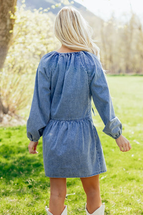 Flirty Meets Chic Denim Mini Dress