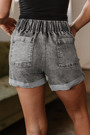 Off The Cuff Light Wash Denim Shorts