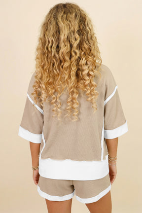 Latte Love Top And Short Set