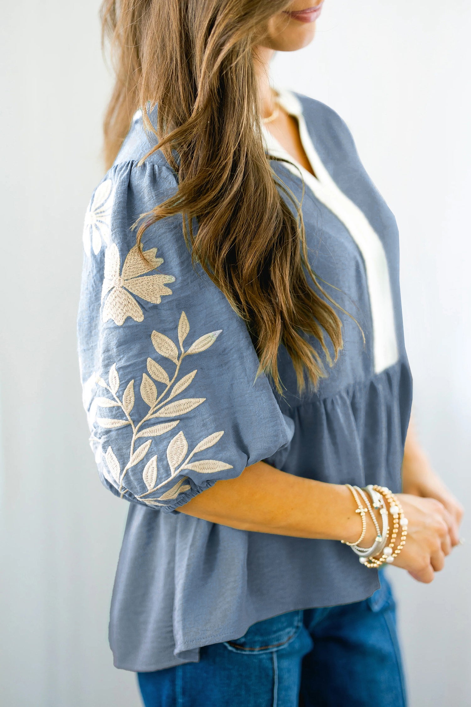 Worth Your Wait Myosotis V Neck Top