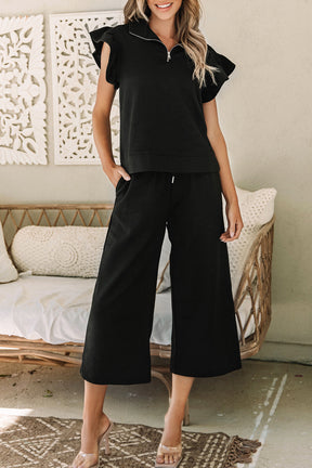 On The Go Glam Top And Pants Set