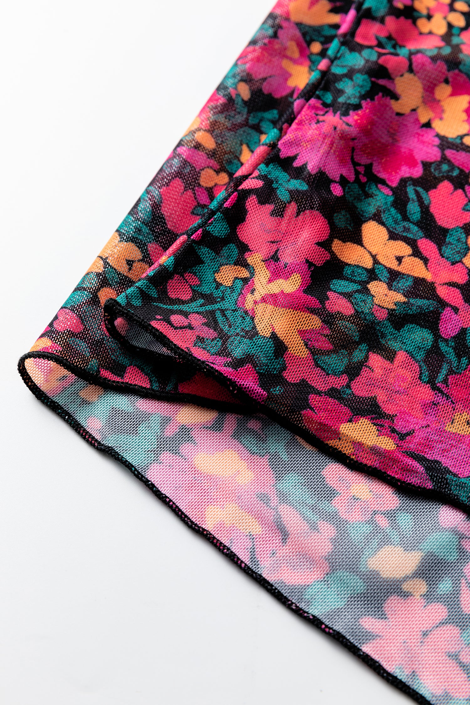 Flower Filled Moments Mesh Top