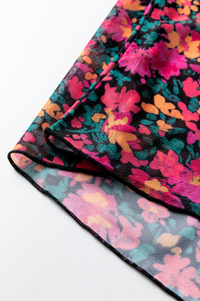 Flower Filled Moments Mesh Top