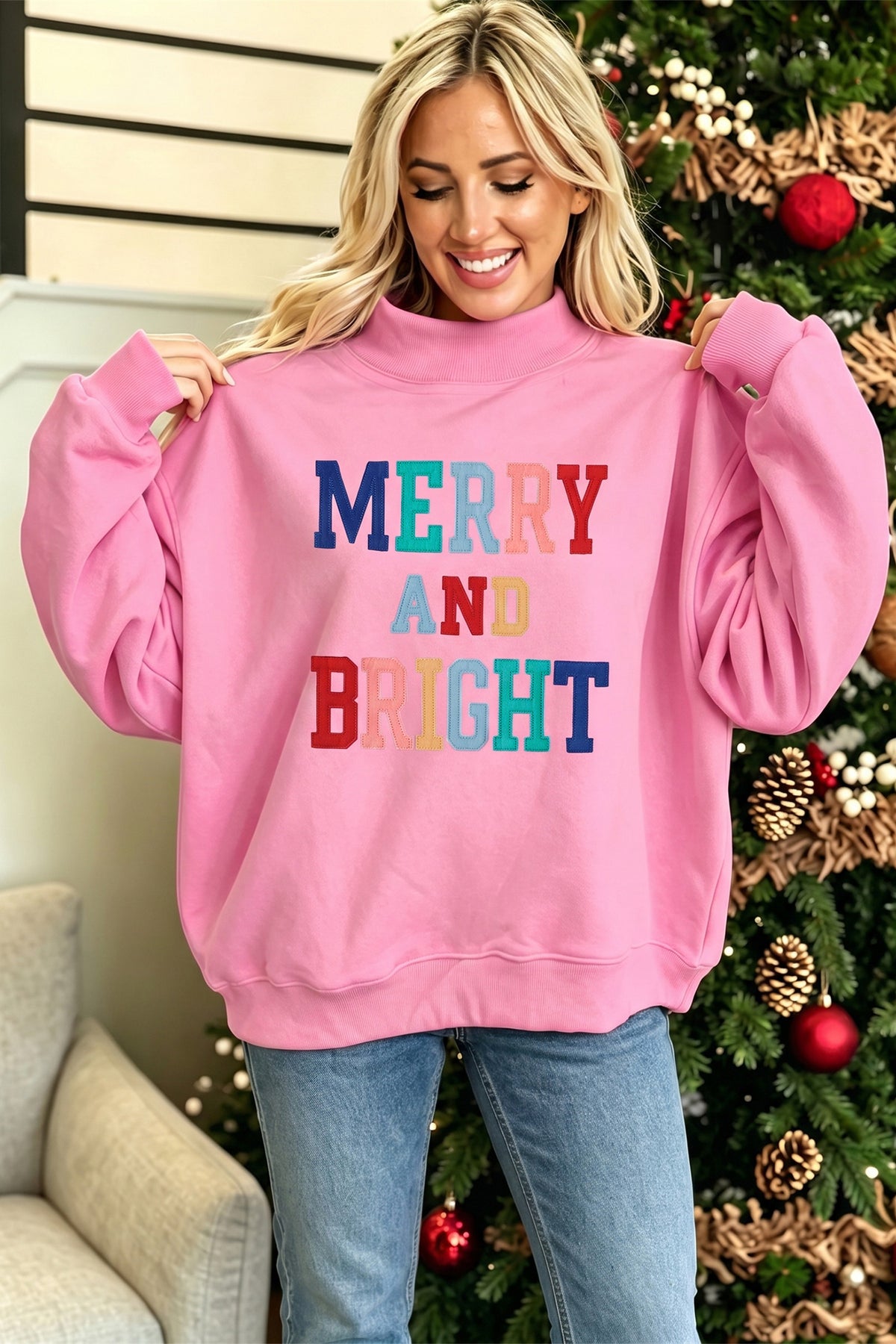 Merry And Bright Sweatshirt (2 Colors)