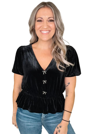 Wrapped In Glam Peplum Top