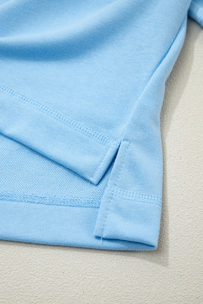 Here For It Sky Blue Top and Barrel Pant Set