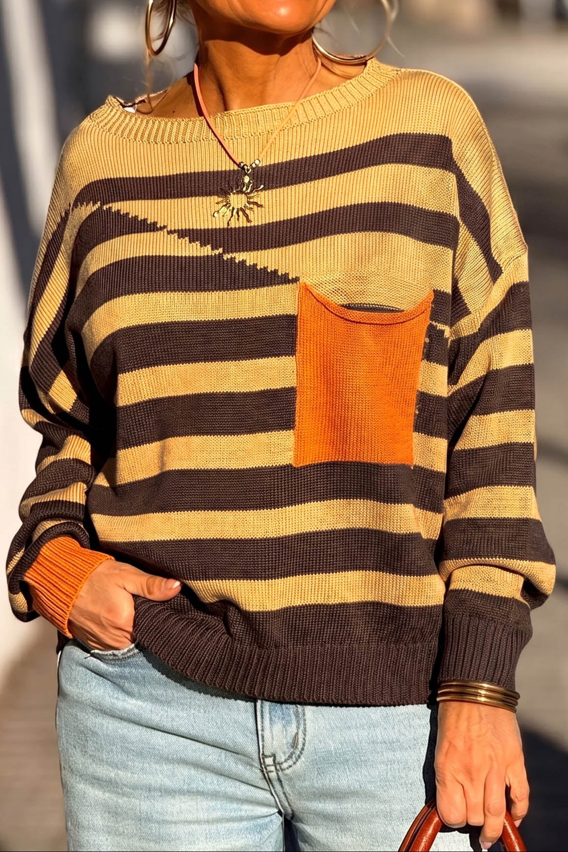 Stripe Hype Colorblock Sweater