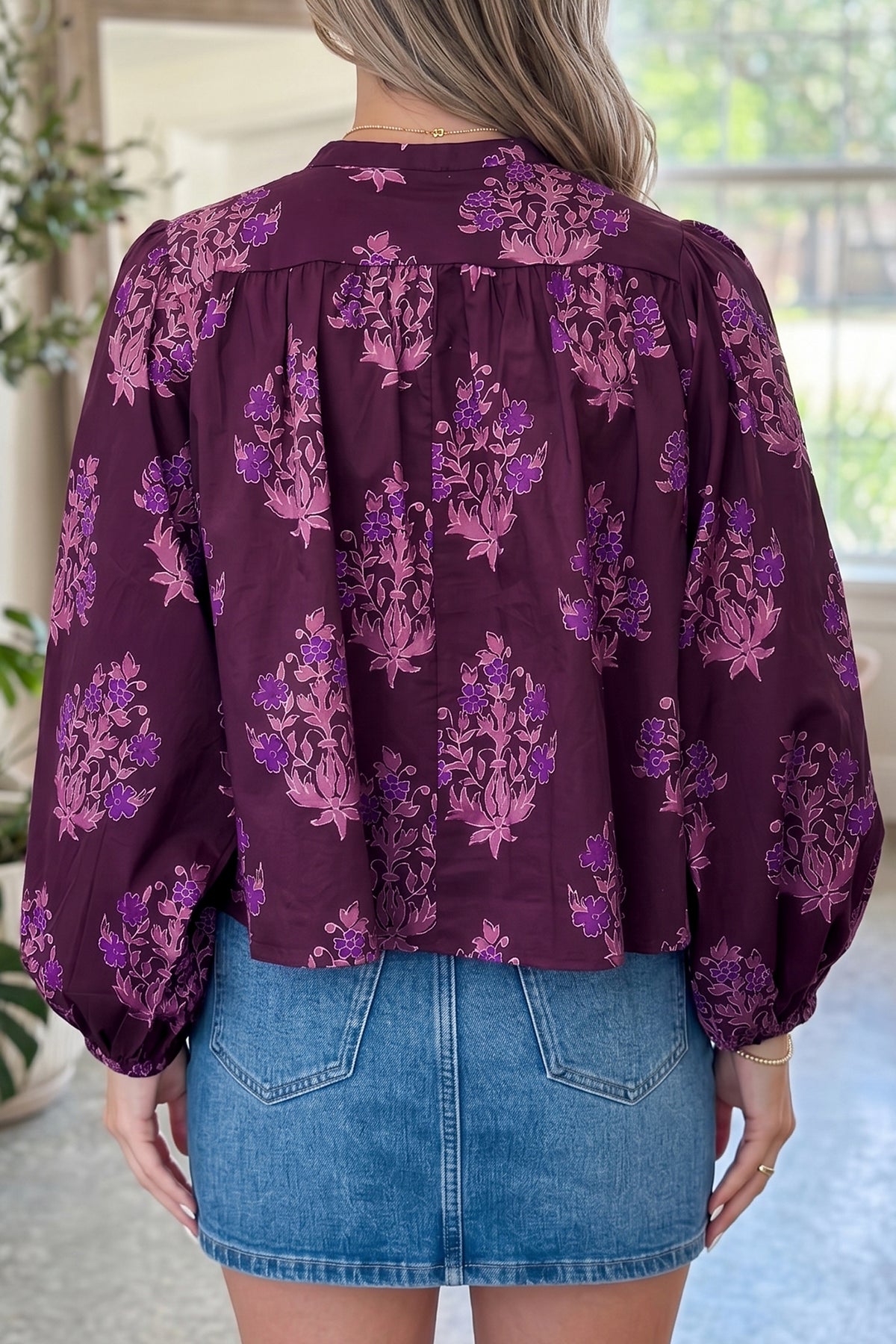 Midnight Bloom Floral Print Top