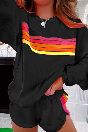 Match Made In Heaven Black Pullover and Short Set