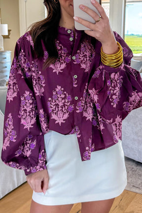 Midnight Bloom Floral Print Top