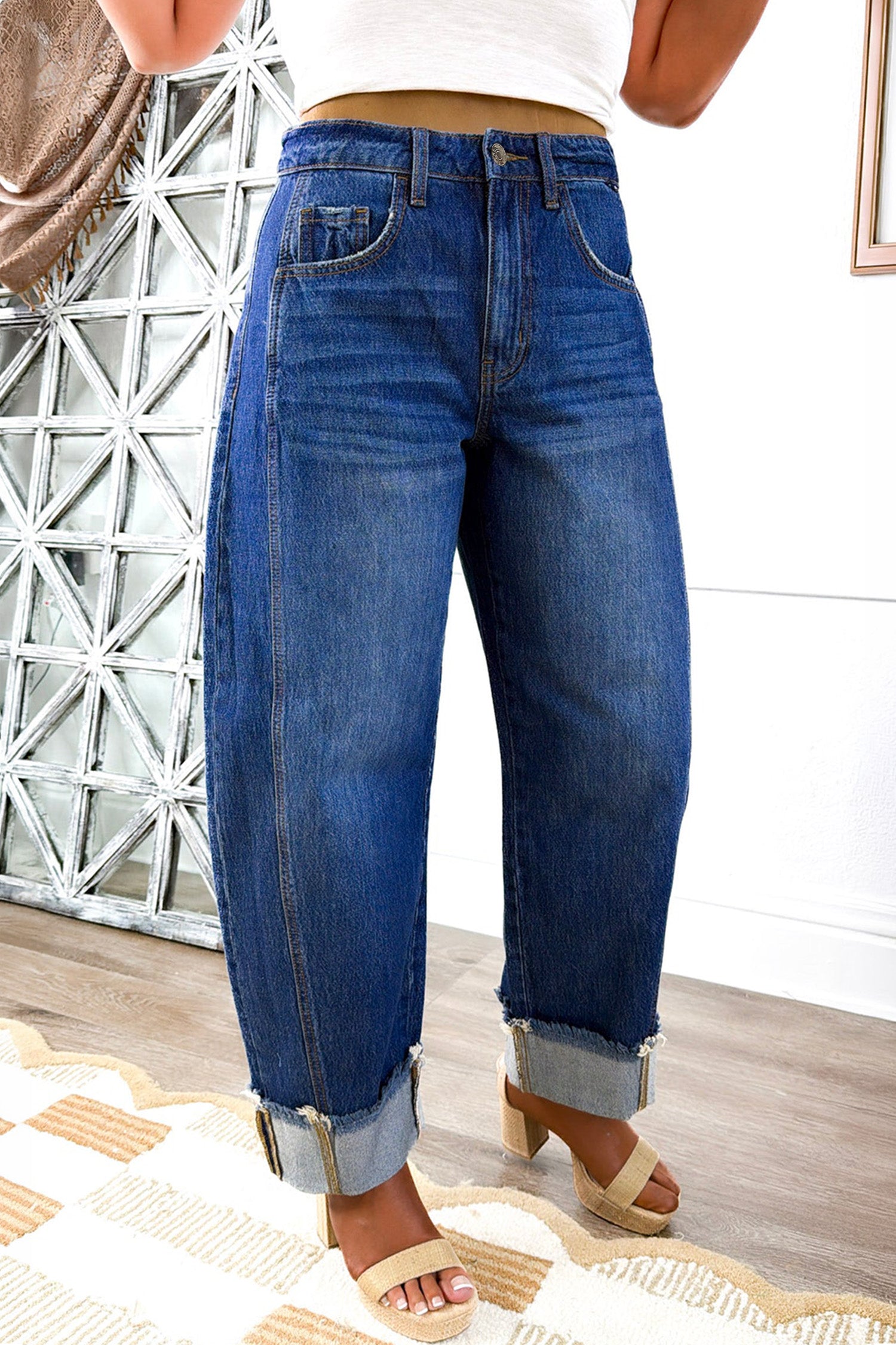 Turn It Up Ankle-length Jeans (2 Colors)