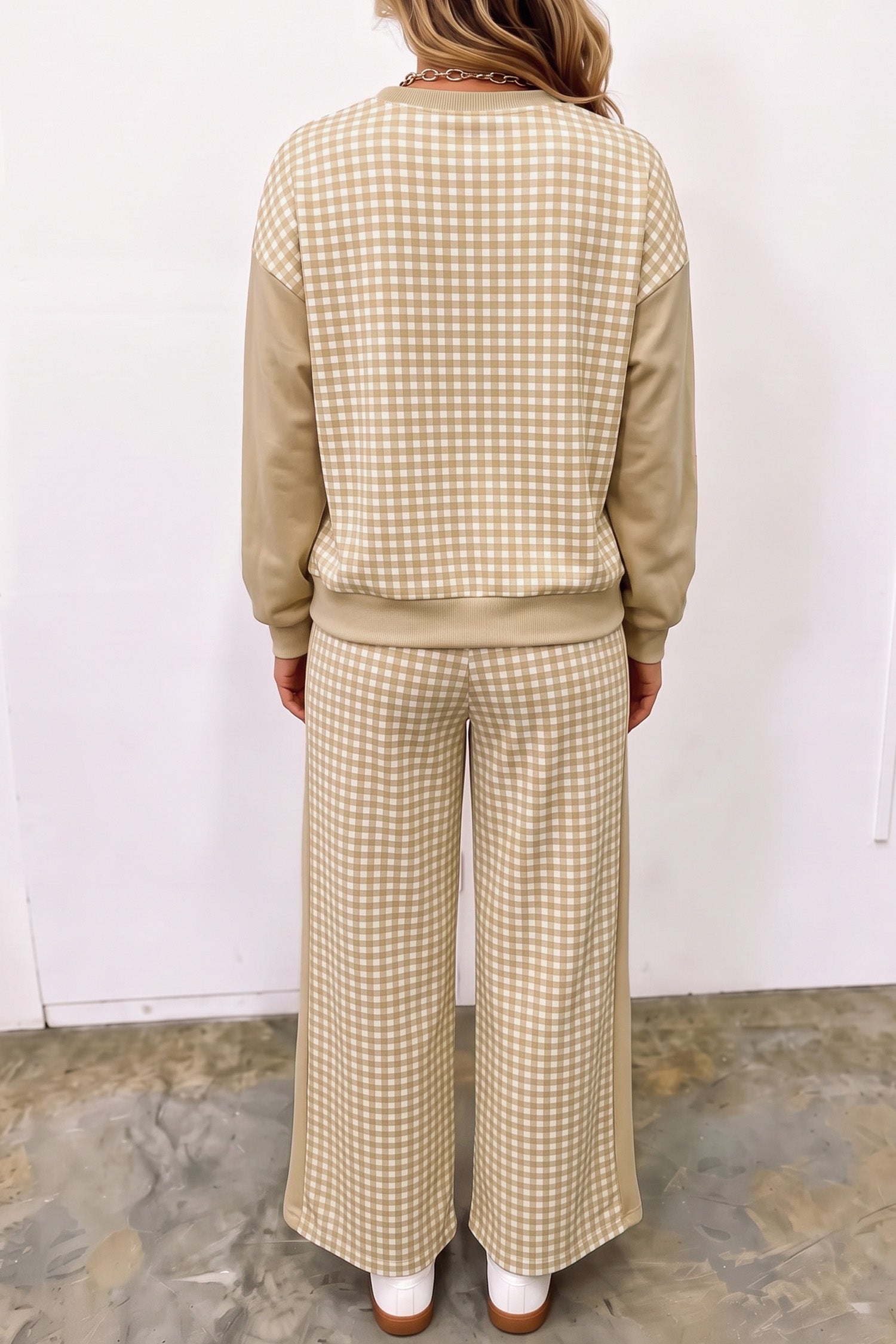 Gingham Style Top And Pant Set (5 Colors)