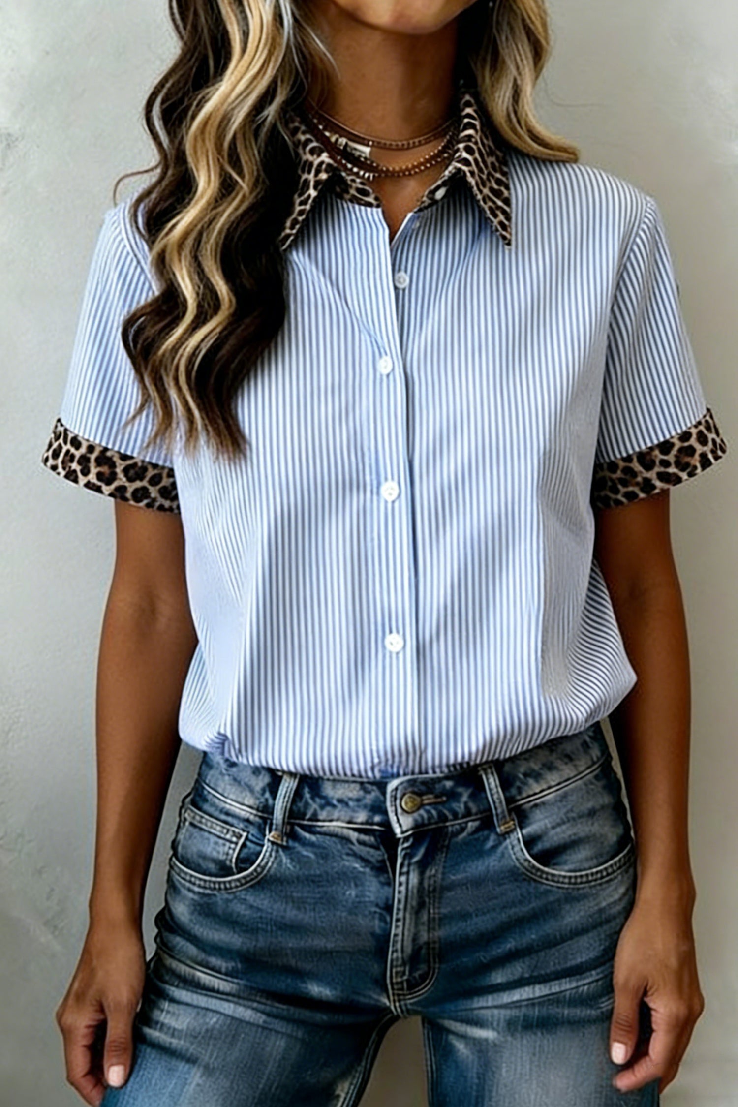 Wild For Stripes Sky Blue Top
