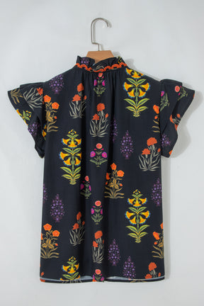Garden Splash Floral Print Top