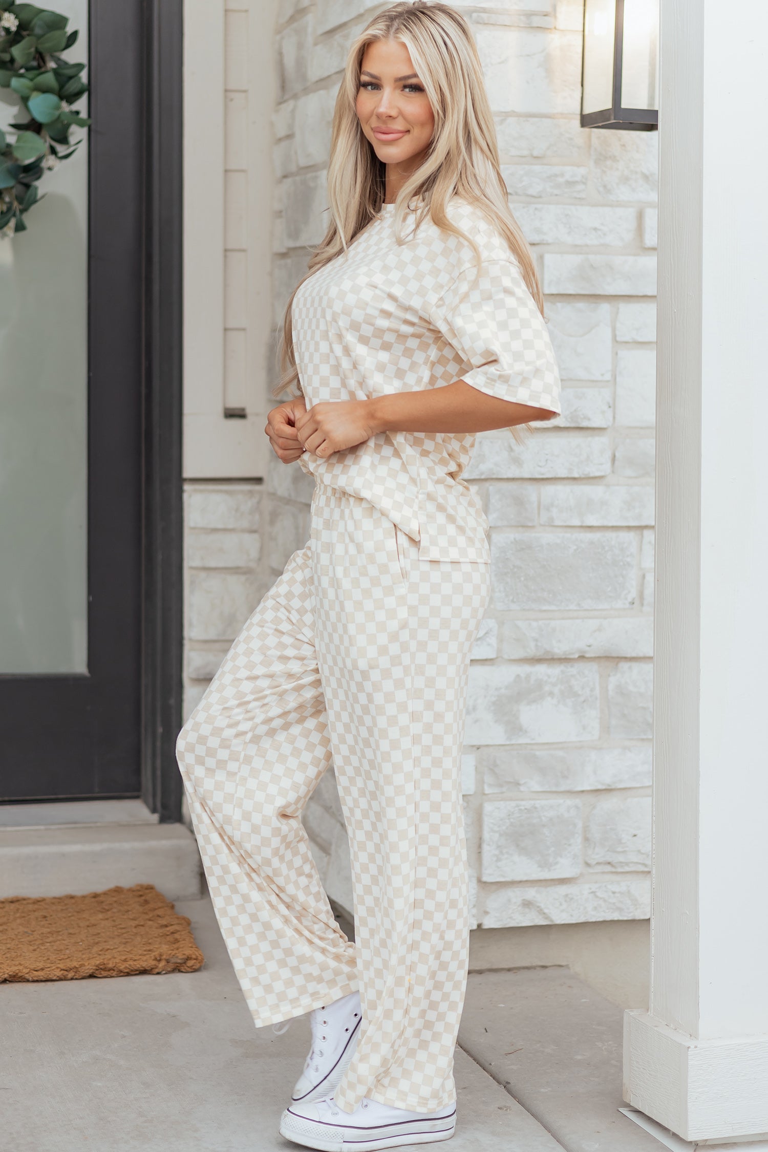 Everything In Check 2pc Lounge Set