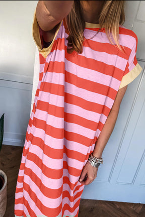 Cabana Cutie Stripe Cuffed Dress (2 Colors)