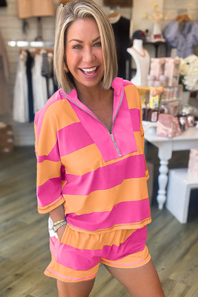 Nothing But Easy Pink Stripe 2pc Set