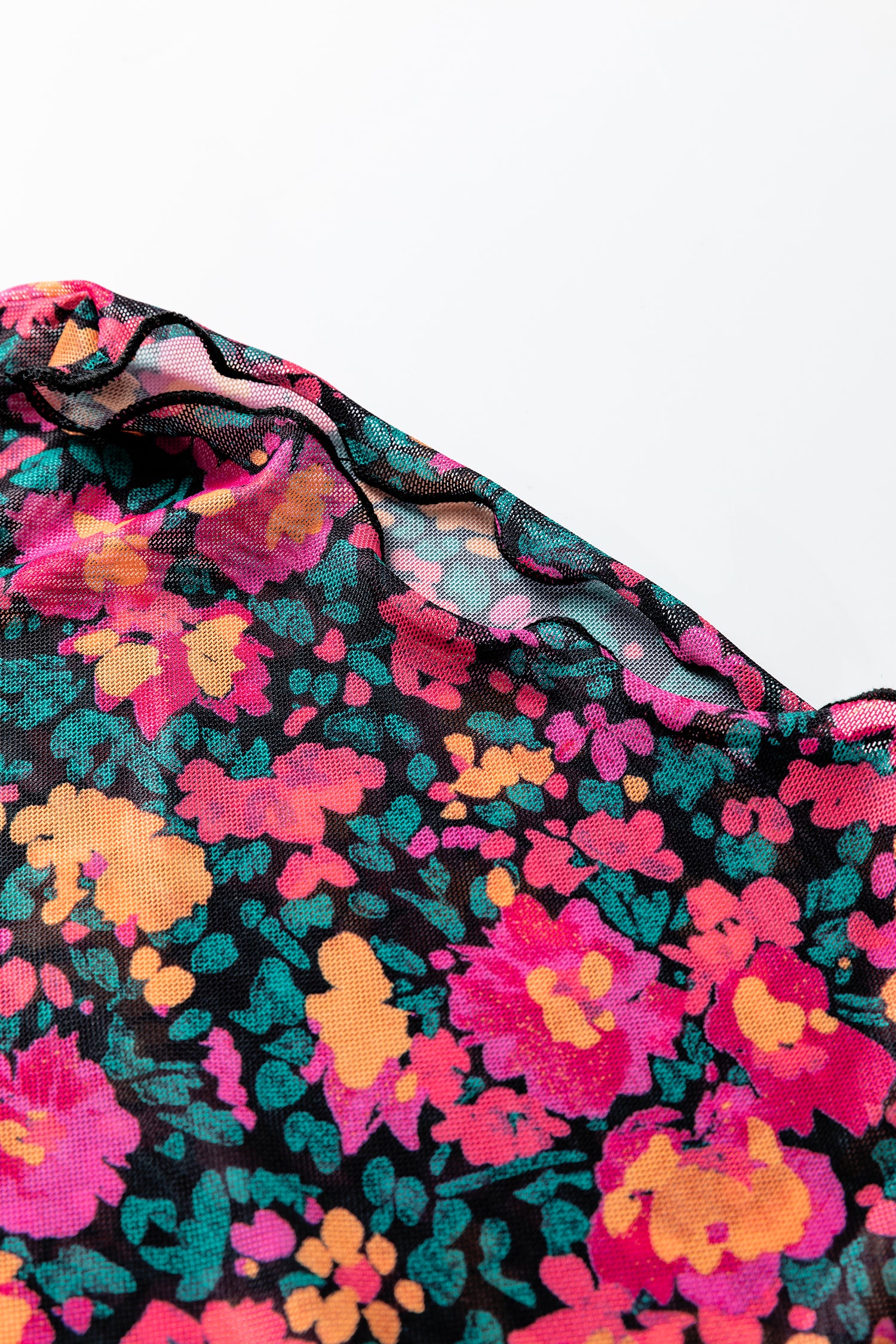 Flower Filled Moments Mesh Top