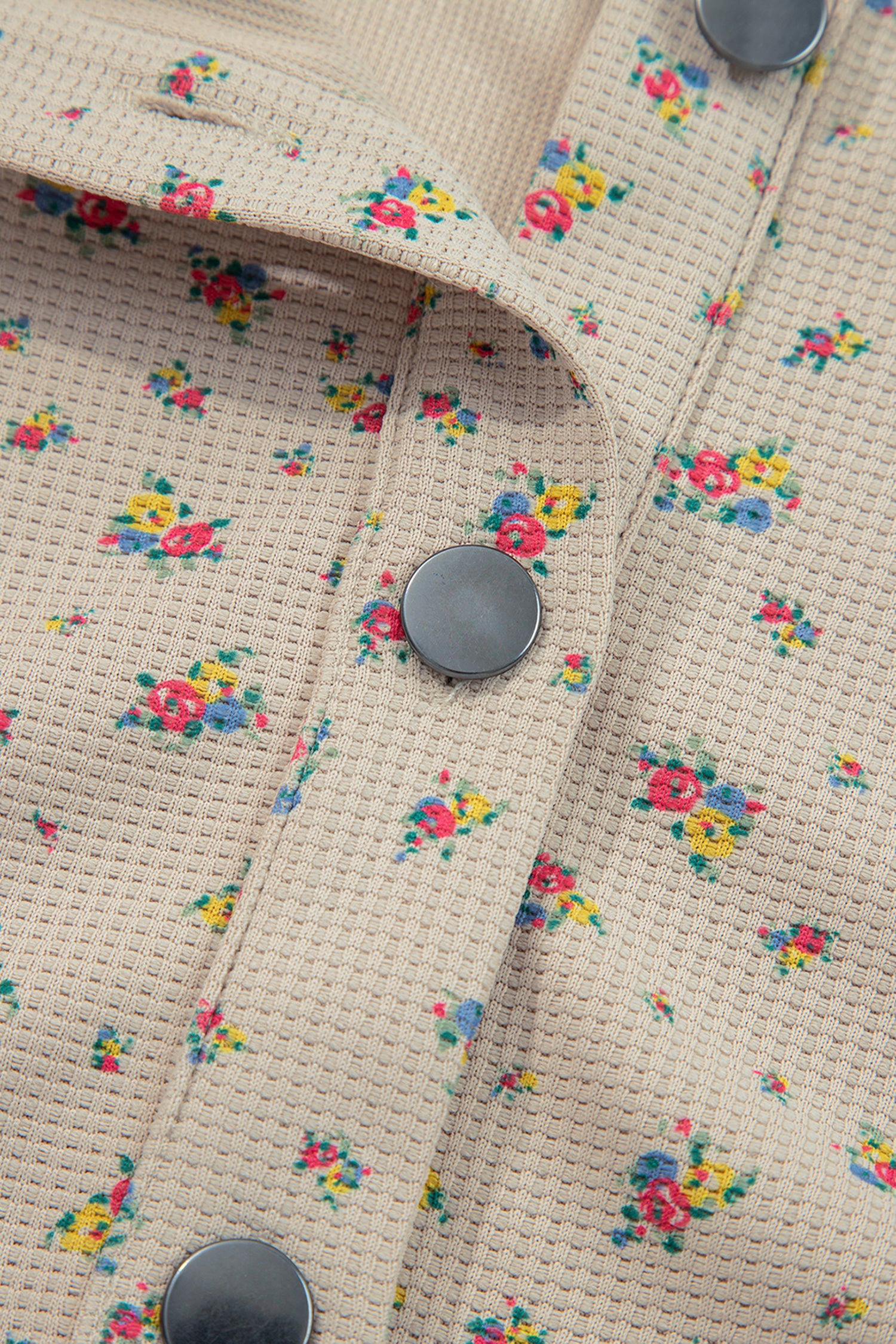 Simply Boho Blue Plaid Patchwork Distressed Waffle Knit Shacket