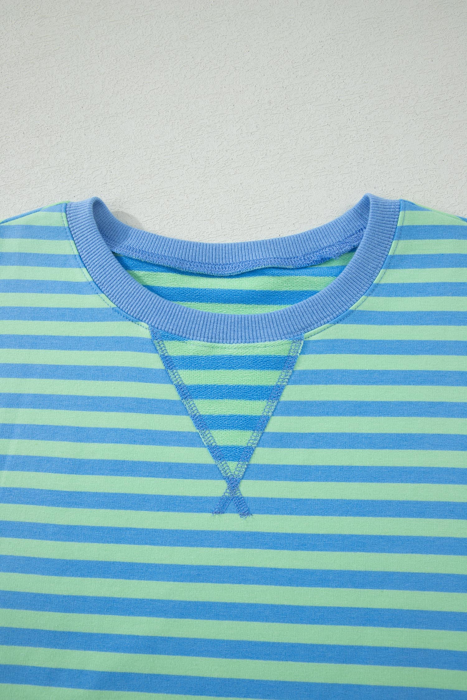 Coastal Ease Green Stripe Top And Short Set