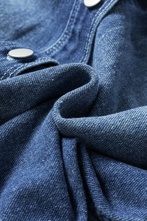 Easy Denim Living Sky Blue Mineral Wash Distressed Jacket