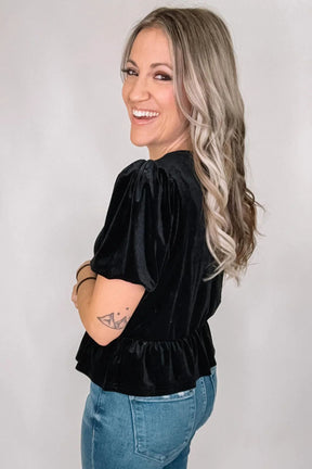 Wrapped In Glam Peplum Top