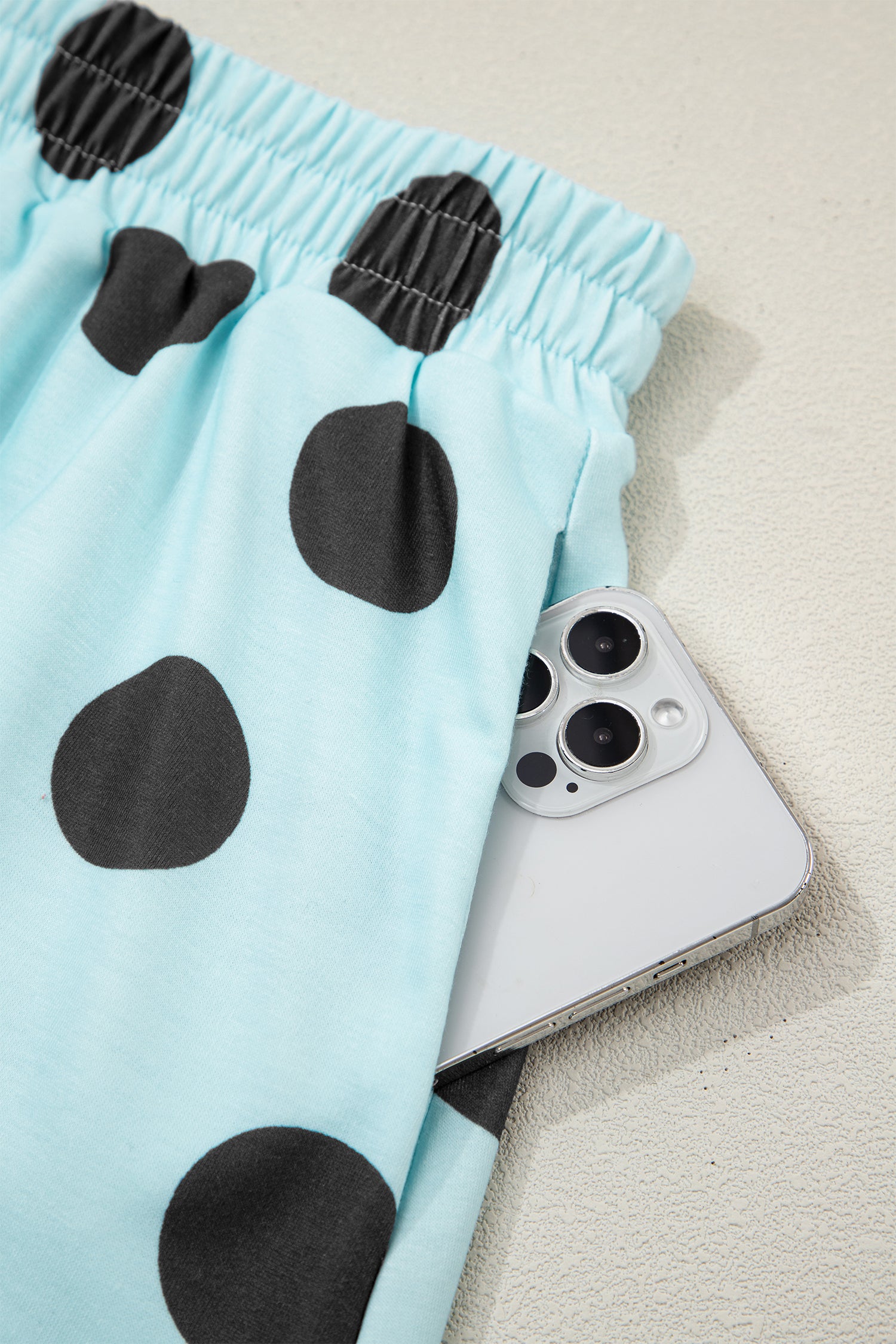 It's Spot On Sky Blue Polka Dot Top And Skort 2pc Set
