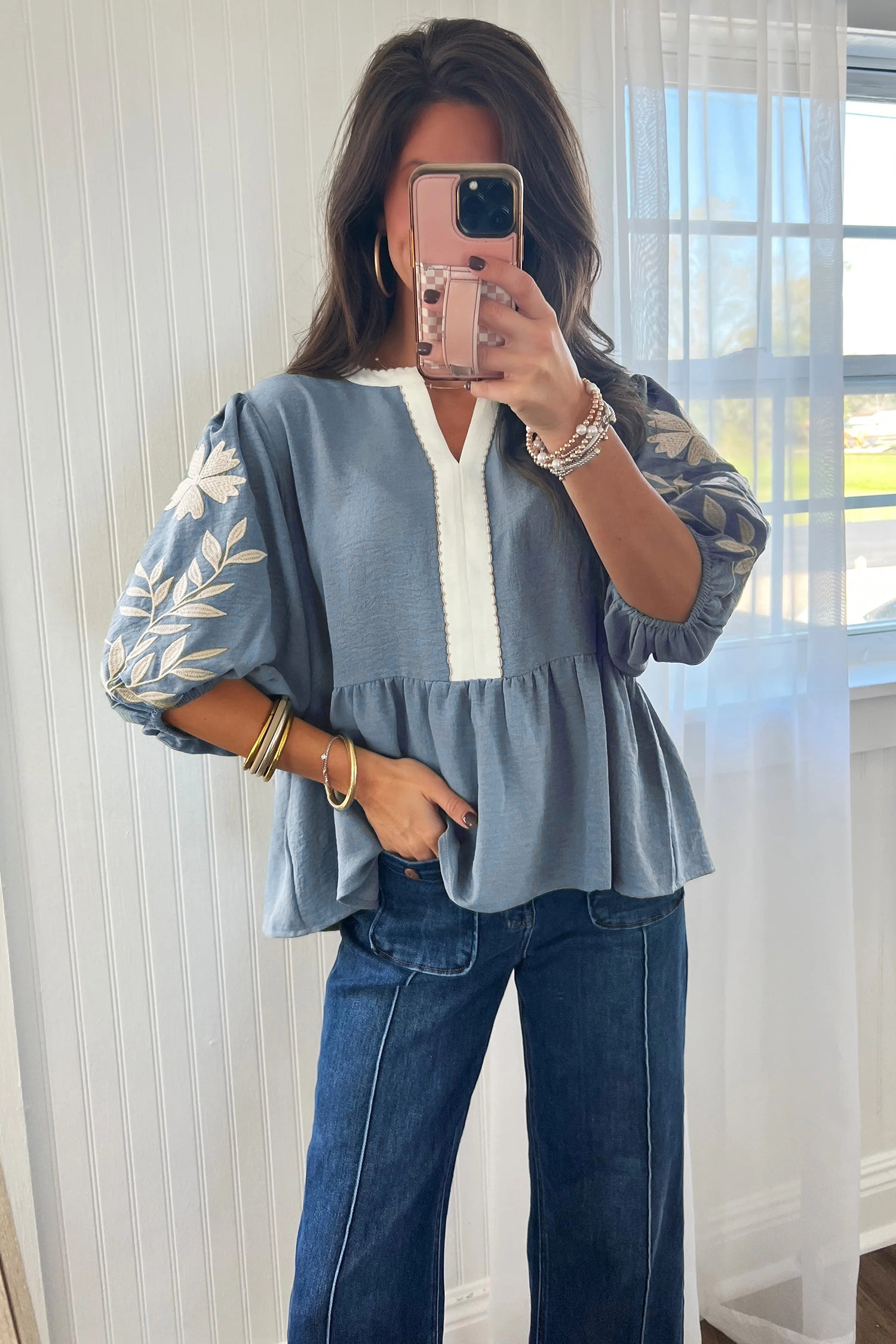Worth Your Wait Myosotis V Neck Top