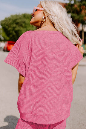 Set Things In Motion Pink Top and Drawstring Pants Set