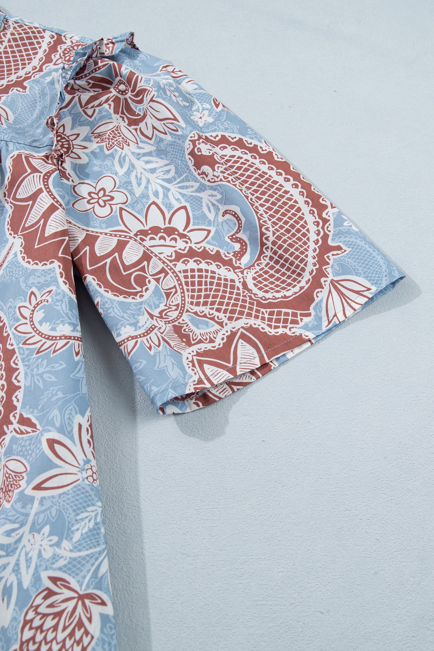 Naturally Chic Boho Floral Print Top