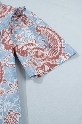 Naturally Chic Boho Floral Print Top