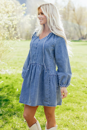 Flirty Meets Chic Denim Mini Dress