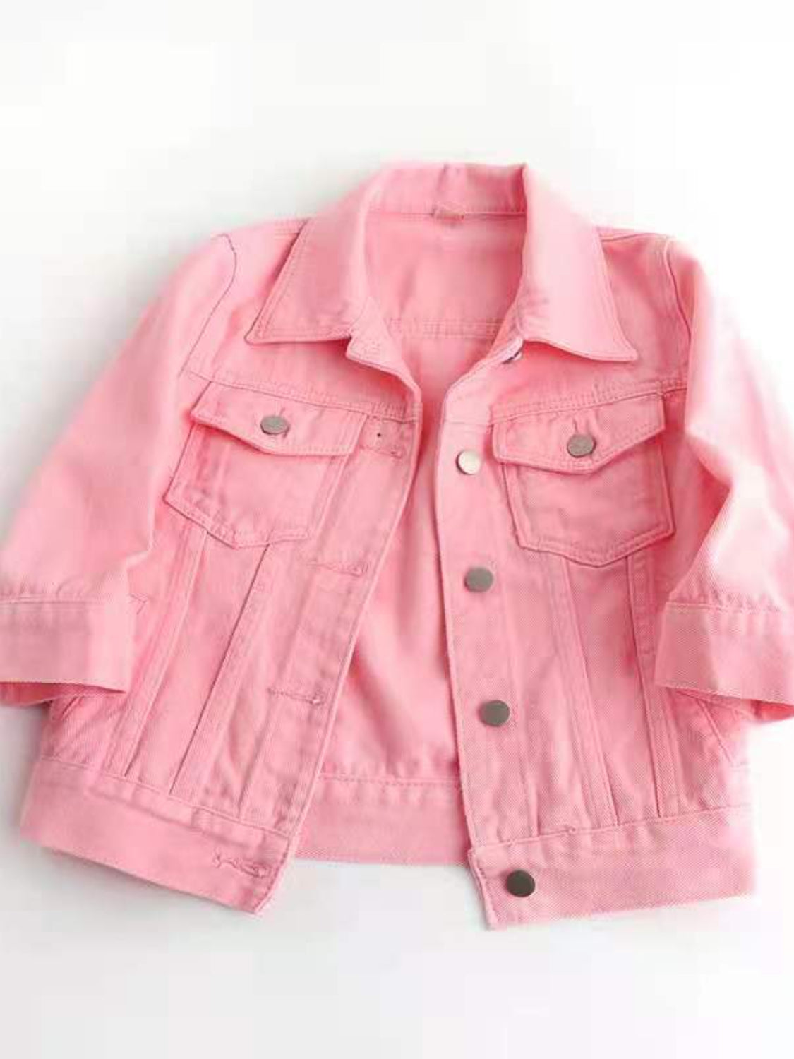 Fresh And Fly Pink Cropped  Denim Jacket - O5802PK