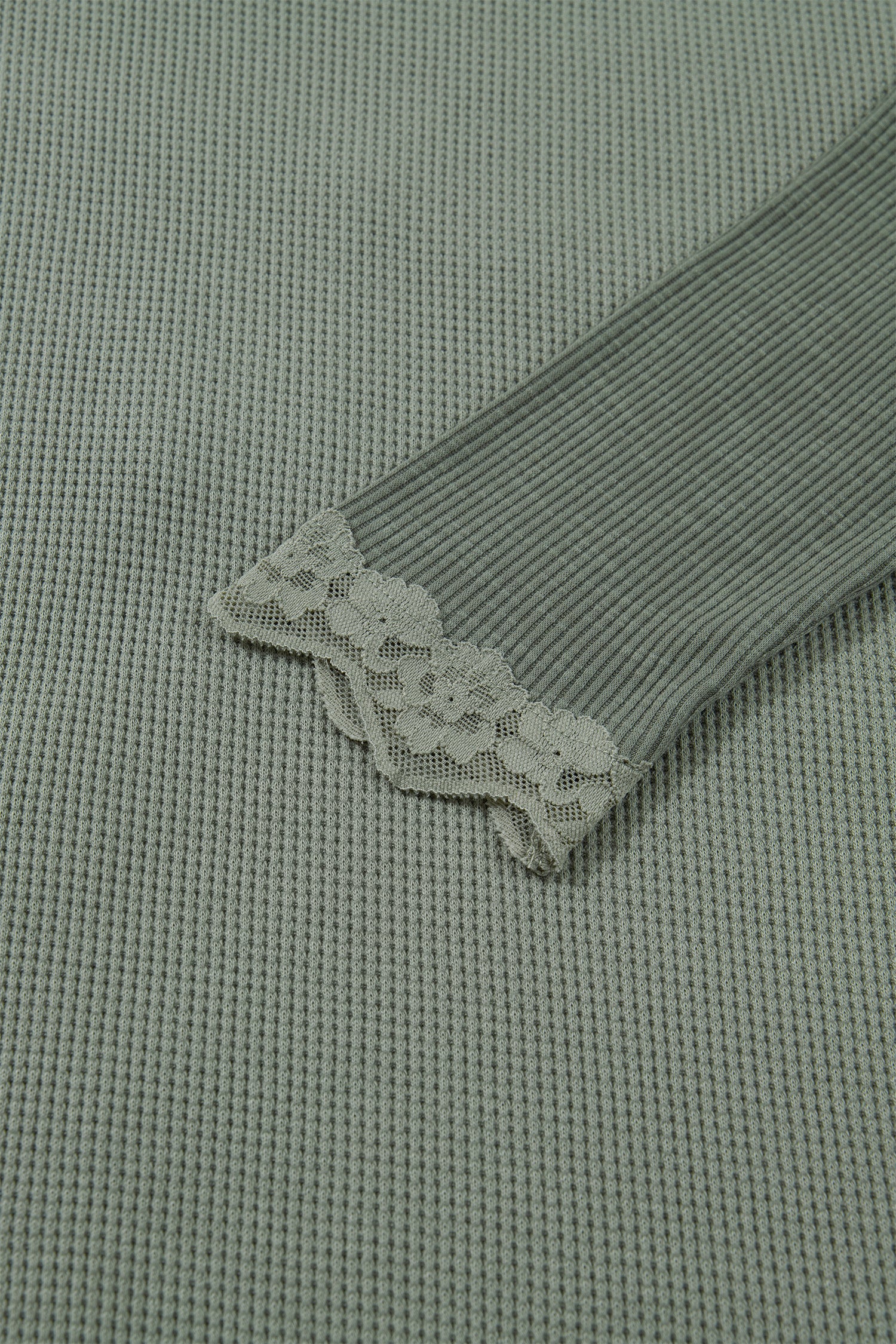 Soft Lace Beauty Waffle Ribbed Top