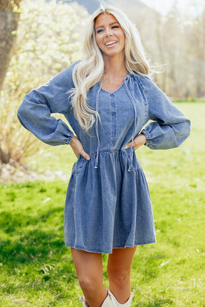 Flirty Meets Chic Denim Mini Dress