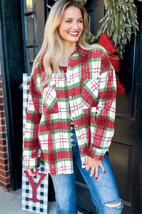 Sleigh All Day Plaid Casual Flannel Shacket