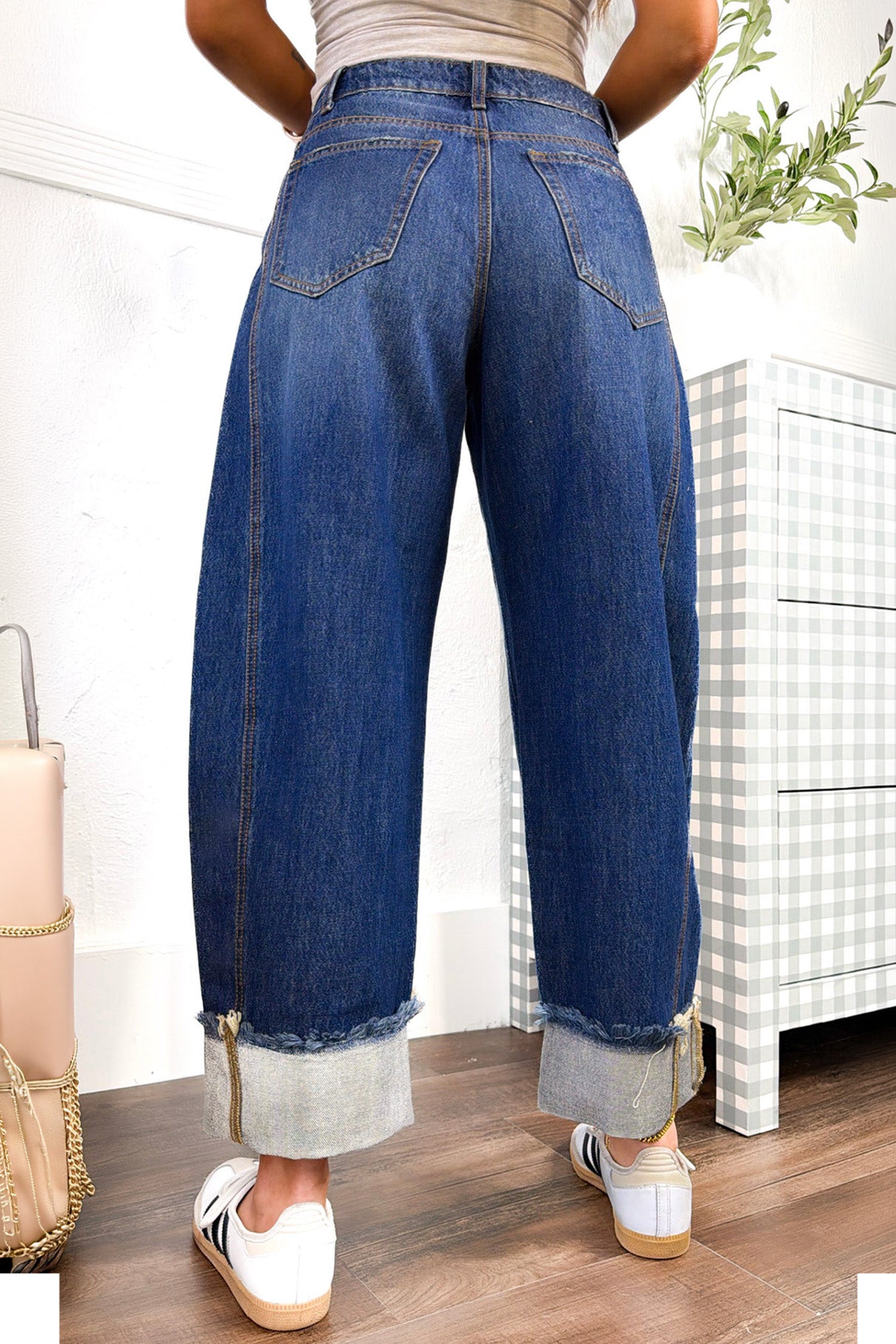 Turn It Up Ankle-length Jeans (2 Colors)
