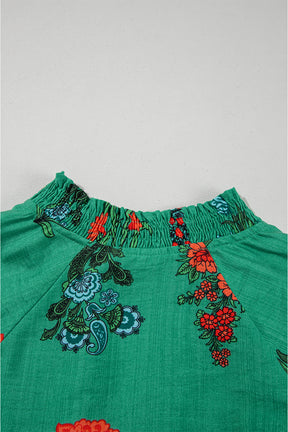 Destined For More Bright Green Floral Print Top