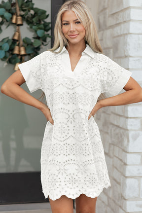 Coastal Charm Eyelet Dress (5 Colors)