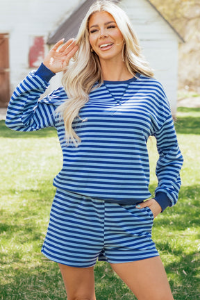 Stripe Me Happy Blue 2 pc Set