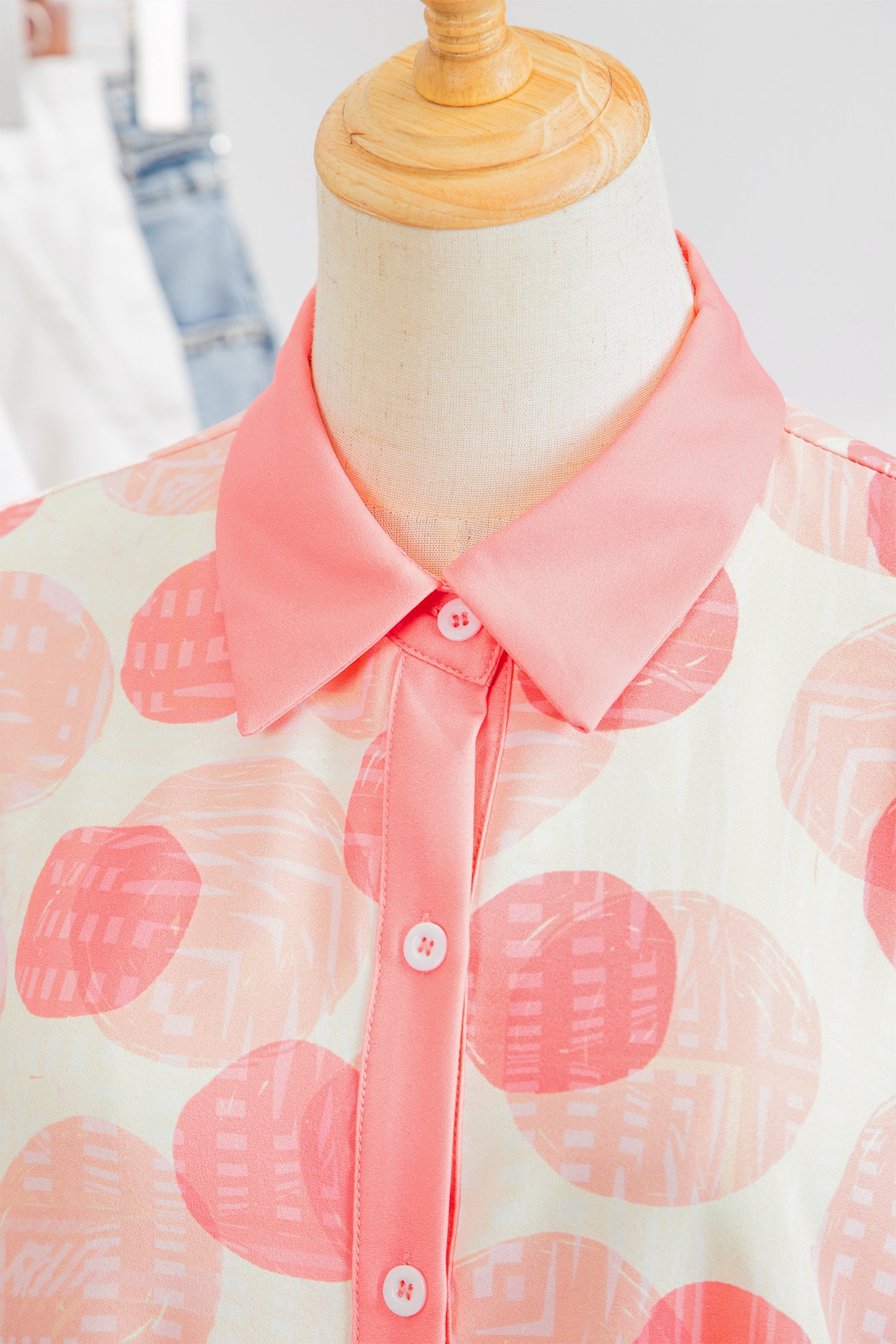 Glamour Girl Pink Polka Dot Top