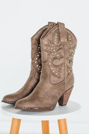 Houston Western Boots in Taupe