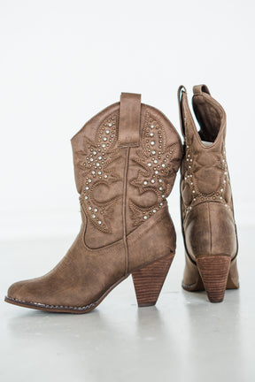 Houston Western Boots in Taupe