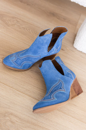 Journee Ankle Boots in Blue