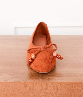 Leilani Beaded Ballet Flat in Tan