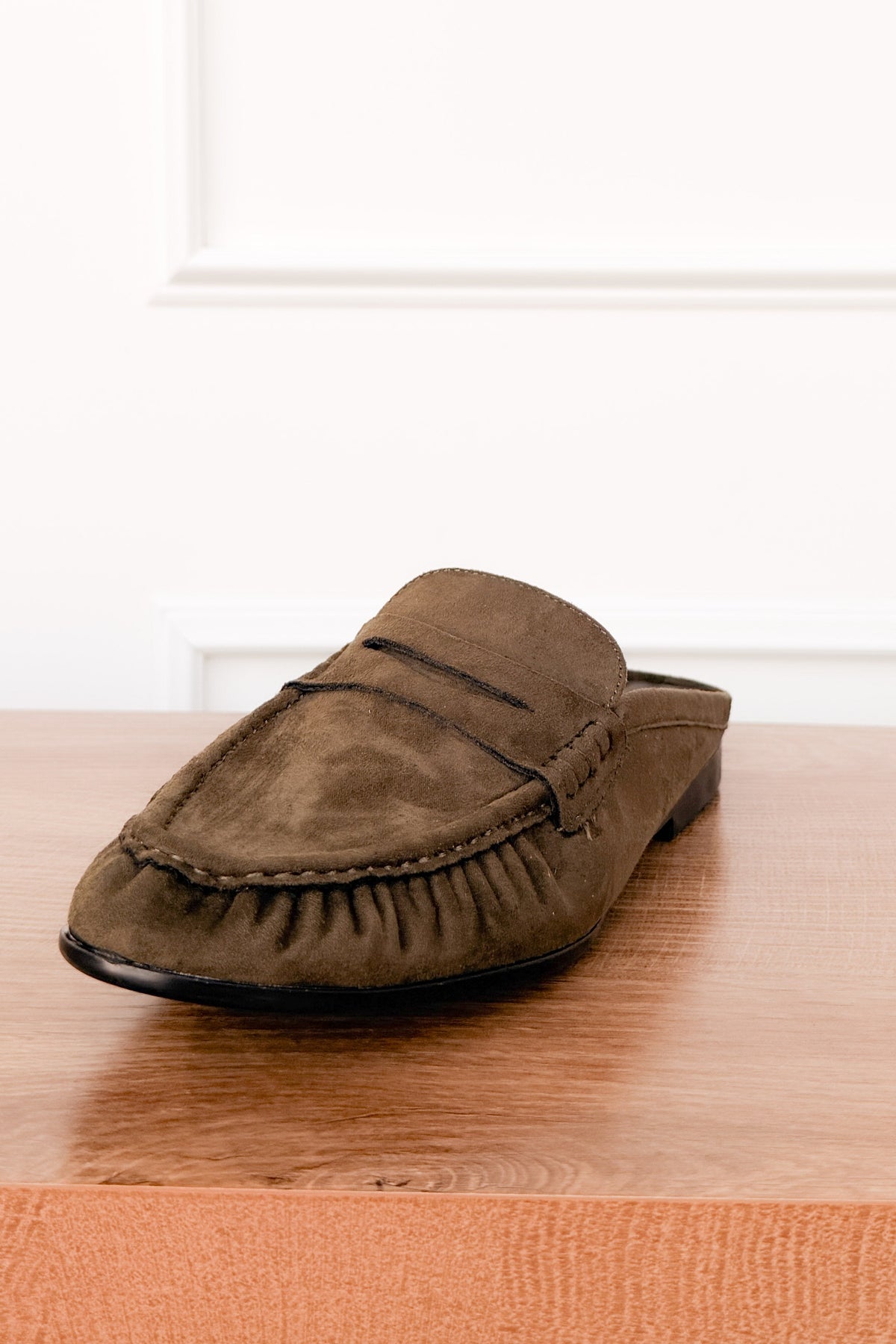 Margot Slide Loafer in Olive