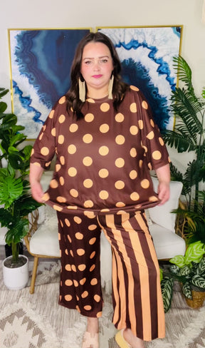 Spots And Stripes Top And Pant Set - SET112BR