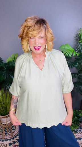 Heaven Sent Sage Top - S758SG